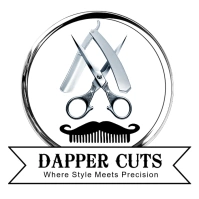 White Modern & Minimal Bold Vintage Barber Shop Logo Template – Editable Men’s Grooming & Haircut Br