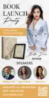 White Book Launch Party ป้ายโรลอัป 3' × 6' Template