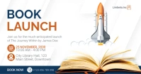White Modern & Minimal Book Launch Facebook Shared Image template