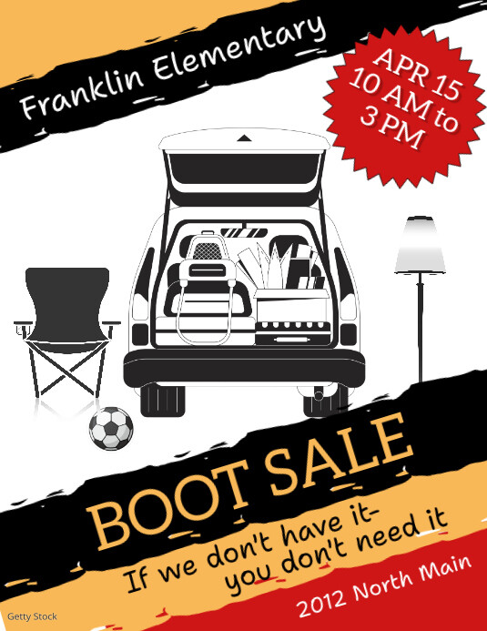 White Modern & Minimal Boot Flyer (us Letter) template