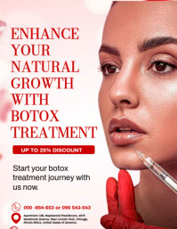 White Modern & Minimal Botox Treatment Promotion Flyer Flyer (us Letter) Iflaya (Incwadi ye-US) template
