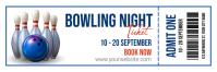 White Modern & Minimal Bowling Event Twitter Banner Twitter-header template