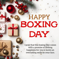 White Modern & Minimal Boxing Day Card  Logo template