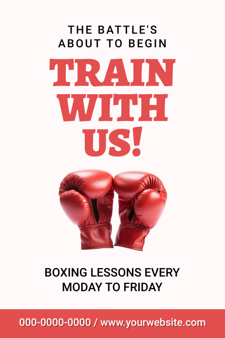 Copy of White Modern & Minimal Boxing Training Poster | PosterMyWall