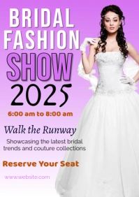 White Modern & Minimal Bridal Fashion Show A1 template