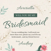 White Modern & Minimal Bridesmaid Instagram Post template