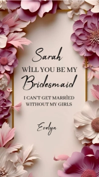 White Modern & Minimal Bridesmaids Proposal Template Design Instagram Story