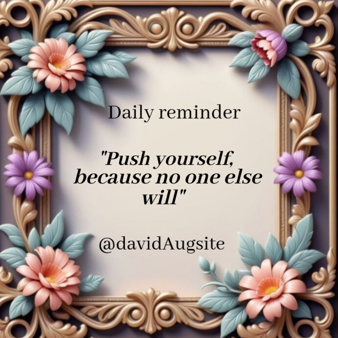 White Modern & Minimal Brown Frame Inspirational Quotes Instagram Post ...