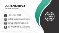White Modern & Minimal Business Card Визитная карточка template