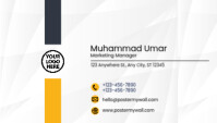 White Modern & Minimal Business Card template
