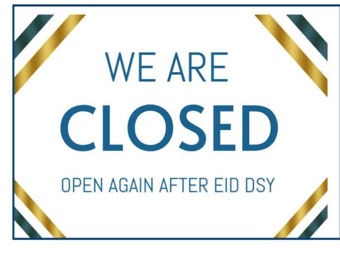 Plantilla de White Modern & Minimal Business Closure Announcement ...