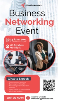 White Modern & Minimal Business Networking Event Instagram Story Instagram-verhaal template