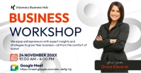 White Modern & Minimal Business Workshop Facebook Ad template