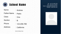 White Modern & Minimal Busnis School Business Card template