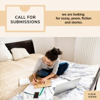 White Modern & Minimal Call For Submissions Instagram Post template