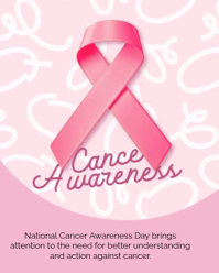 White Modern & Minimal Cancer Awareness Day  Instagram Portrait template