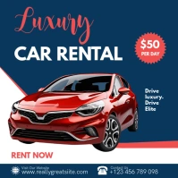White Modern & Minimal Car Hire Services Advertisement Template Instagram Post