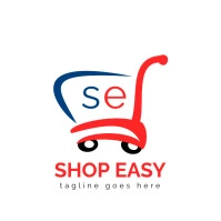 White Modern & Minimal Cart  Logo template