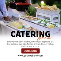 White Modern & Minimal Catering Service Instagram Post template