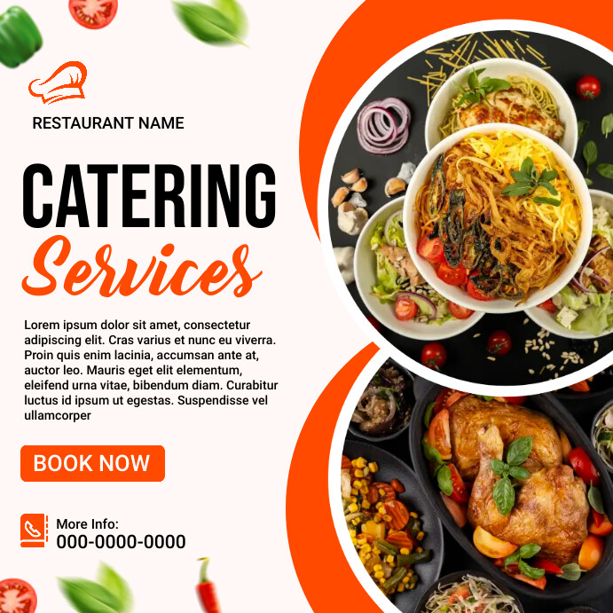 Copy of White Modern & Minimal Catering Services Inst | PosterMyWall