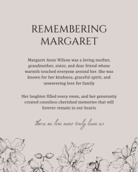 White Modern & Minimal Celebration of Life Service Instagram Portrait template - Page 3