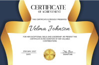 White Modern & Minimal Certificate Of Achievement Poster template
