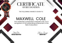White Modern & Minimal Certificate Of Recognition A4 template