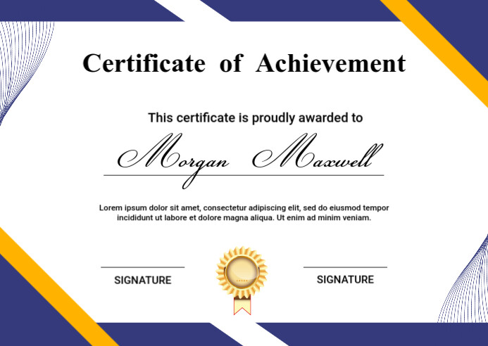 White Modern & Minimal Certificate Postcard Postal template
