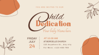 White Modern & Minimal Child Dedication Invitation Twitter Post template