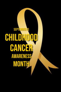 White Modern & Minimal Childhood Cancer Awareness Month  Poster Affiche template