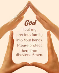 White Modern & Minimal Christian Prayer For Family  Instagram Portrait template