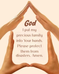 White Modern & Minimal Christian Prayer For Family  Instagram Portrait template