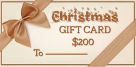 White Modern & Minimal Christmas Gift Card  Eventbrite Banner template