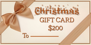 White Modern & Minimal Christmas Gift Card  Eventbrite Banner template