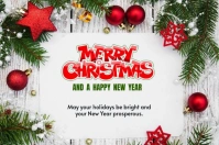 White Modern & Minimal Christmas Label template