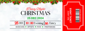 Wit Christmas Party Facebook-coverfoto Template