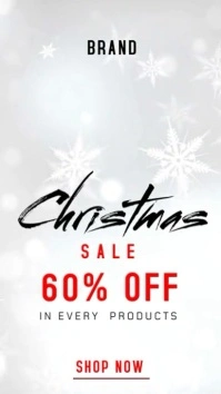 White Modern & Minimal Christmas Sale Offer  Instagram Story template