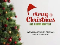 White Modern & Minimal Christmas Yard Sign template