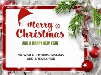 White Modern & Minimal Christmas Yard Sign template