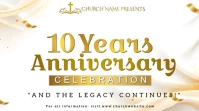 White Modern & Minimal Church Anniversary Flyer  Digital Display (16:9) template