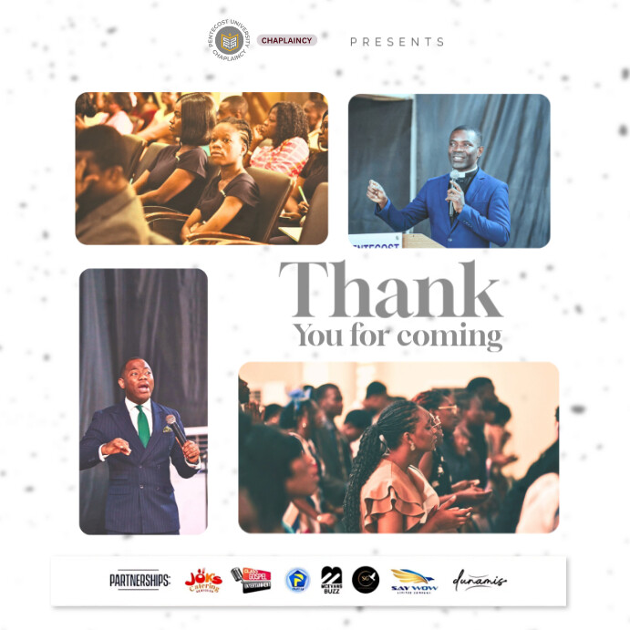 Copy of White Modern & Minimal Church Thank You Flyer Instagram Post ...
