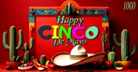 White Modern & Minimal Cinco De Mayo Facebook Shared Image template
