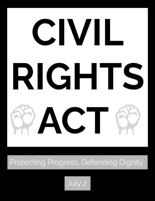 Plantilla de White Modern & Minimal Civil Rights Act Flyer (us Letter ...