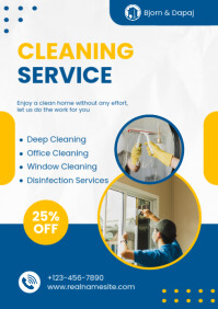 Blanc Cleaning Service Promotion A2 Template