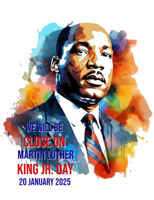 Copy of White Modern & Minimal Close For Martin Luther King Jr Day ...
