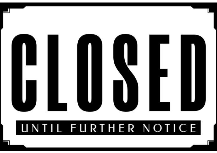 White Closed Announcement A4 Template | PosterMyWall