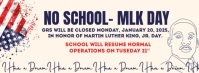 White Modern & Minimal Closed For Martin Luther King Jr. Day Facebook Cover Photo template