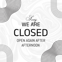 White Closed Sign Publicación de Instagram Template