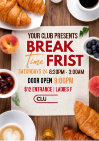 White Modern & Minimal Club Event A5 Video template