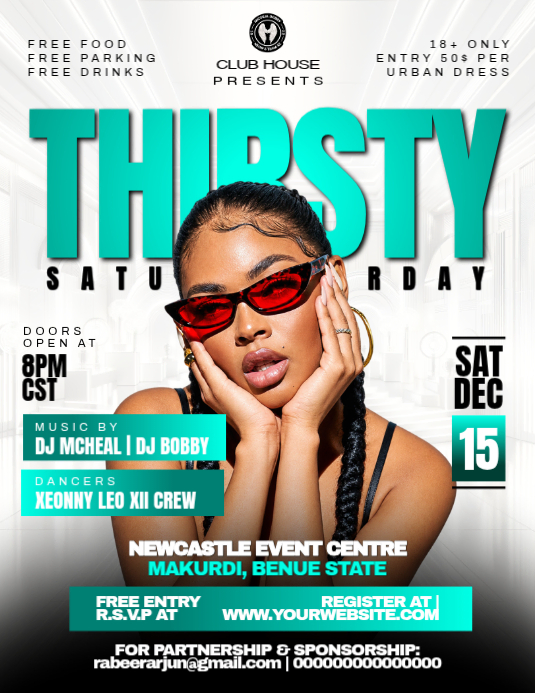 White Club Event Flyers Template | PosterMyWall